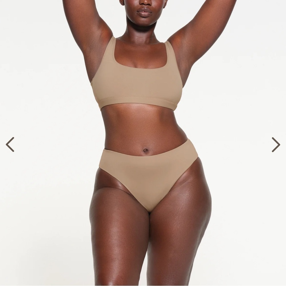 SKIMS Swim Mid waist Bikini Bottoms Desert/Tan Size XXS SKU:73R